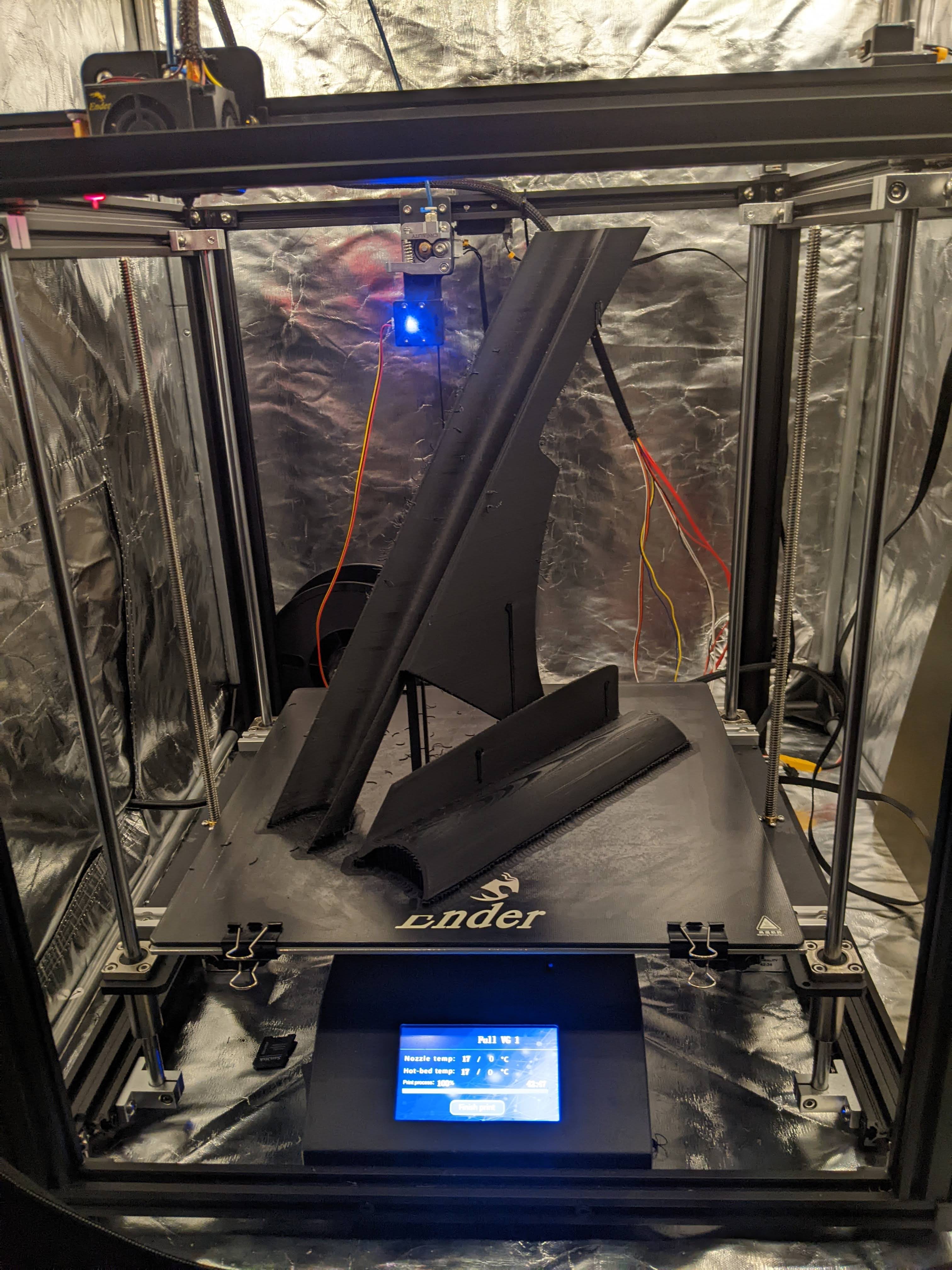 Rapid prototyping and 3D printing of vortex generator for LMP3 race car using CAD/CAM design and precision manufacturing in Seattle